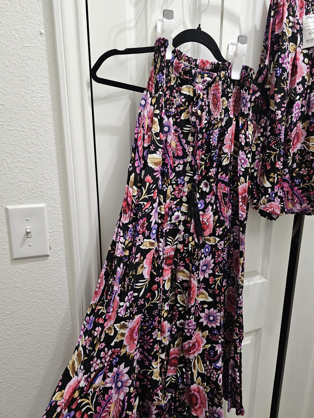 Cynthia Rowley Maxi Dress with Pink & Purple Floral Print Top And Skirt